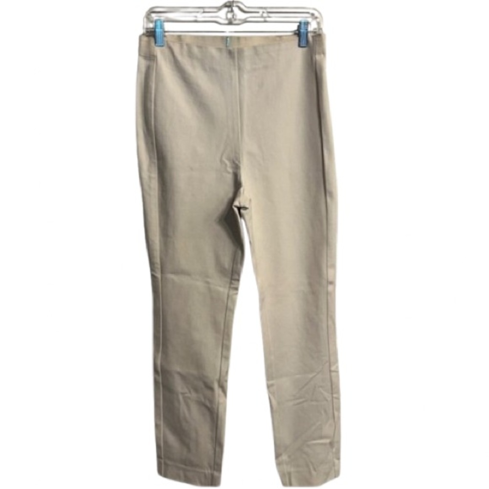 Elie Tahari Slim Stretch Trousers Pants Size M Tailored Work Pant Beige